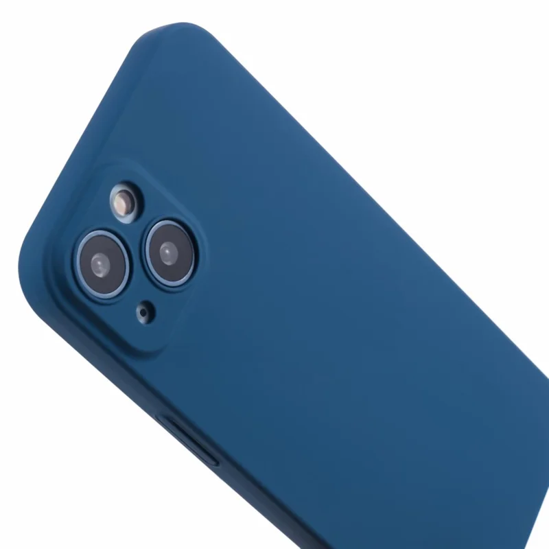 For iPhone 13 mini Fall-proof Case Skin-touch Rubberized Hard PC Cell Phone Cover - Blue