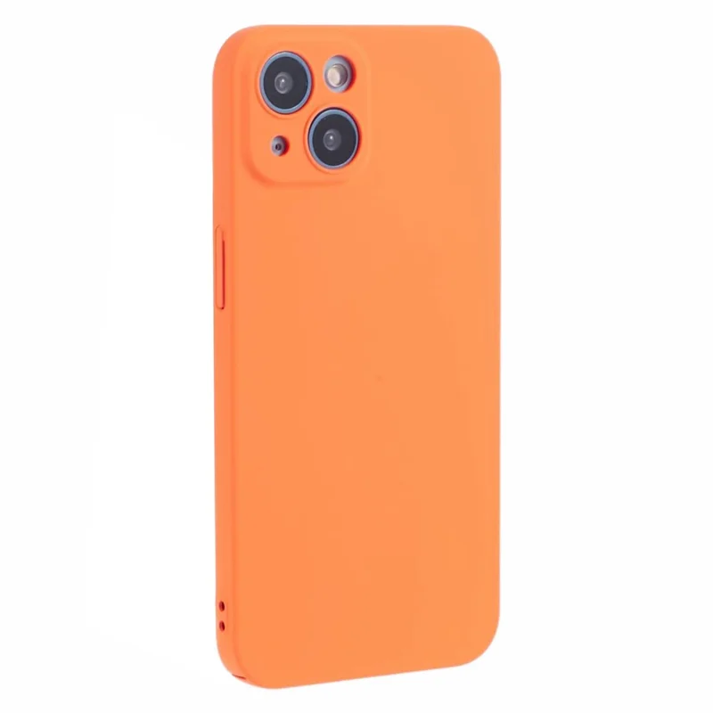 For iPhone 13 mini Fall-proof Case Skin-touch Rubberized Hard PC Cell Phone Cover - Orange