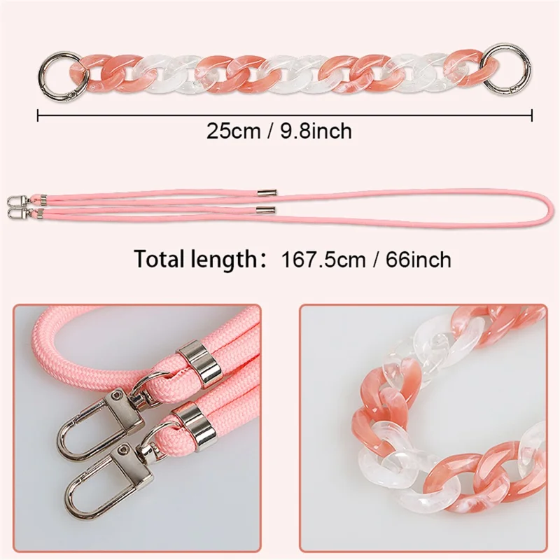 For iPhone 15 Pro Max TPU Case Anti-scratch Soft Phone Cover with Straps - Dark Red