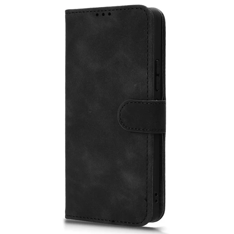 For TECNO Pova 6 Pro 5G Case Skin-Touch Texture Foldable Stand Phone Cover - Black