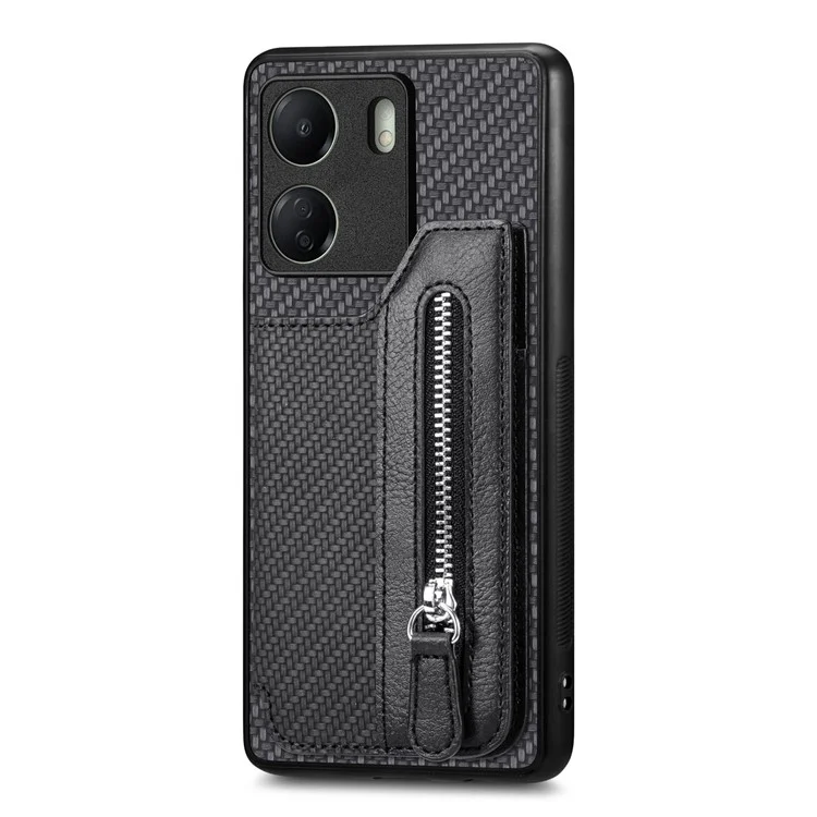 C1-04 для Xiaomi Redmi 13C 4G / 13C 5G / 13R 5G / Poco M6 5G / Poco C65 4G Чехол-книжка для телефона с подставкой PU+PC+TPU - черный
