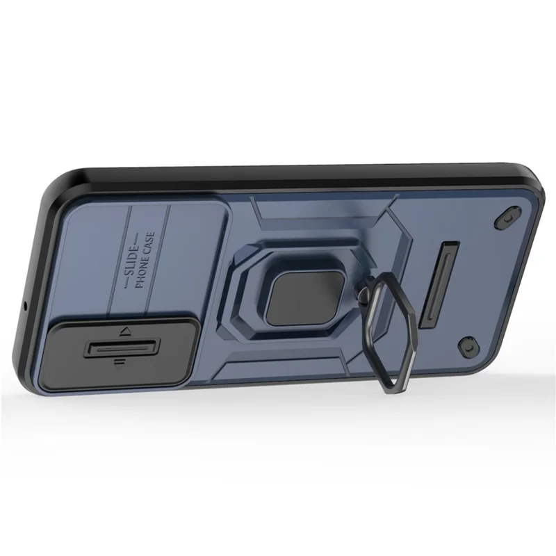 Per Samsung Galaxy A15 4G / A15 5G Custodia protettiva Slide Lens Cover PC+TPU Phone Shell - Blu