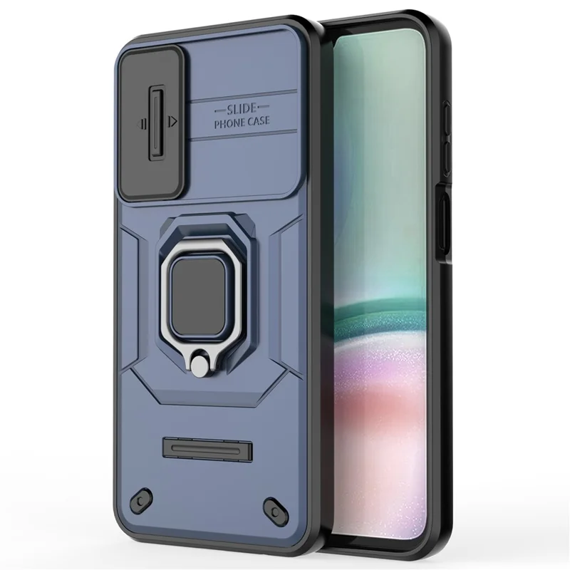 Per Samsung Galaxy A15 4G / A15 5G Custodia protettiva Slide Lens Cover PC+TPU Phone Shell - Blu