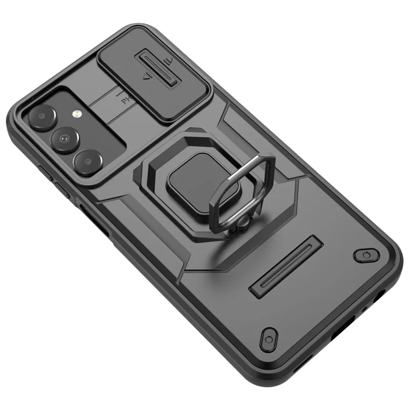 Pour Samsung Galaxy A15 4G / A15 5G Étui de protection avec couvercle d'objectif coulissant PC+TPU Coque de téléphone - Violet