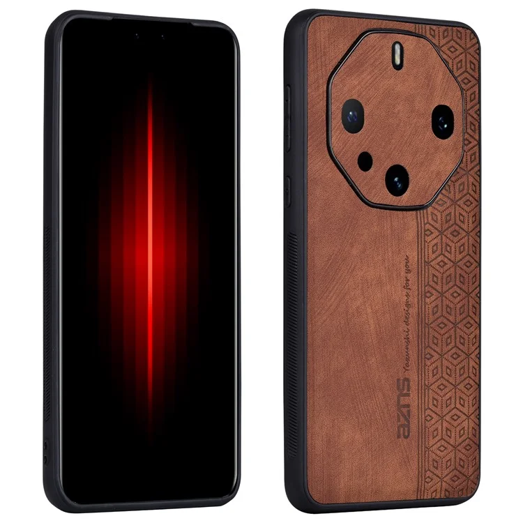 AZNS Para Huawei Mate 60 RS Ultimate Funda de Teléfono Móvil de Cuero+TPU con Patrón Estampado - Marrón