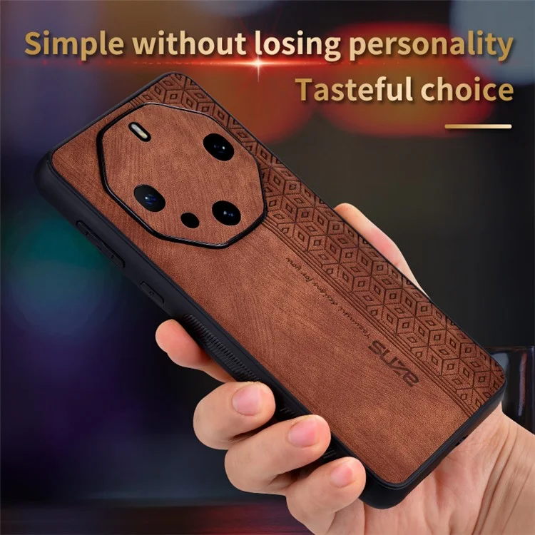 AZNS Para Huawei Mate 60 RS Ultimate Funda de Teléfono Móvil de Cuero+TPU con Patrón Estampado - Marrón