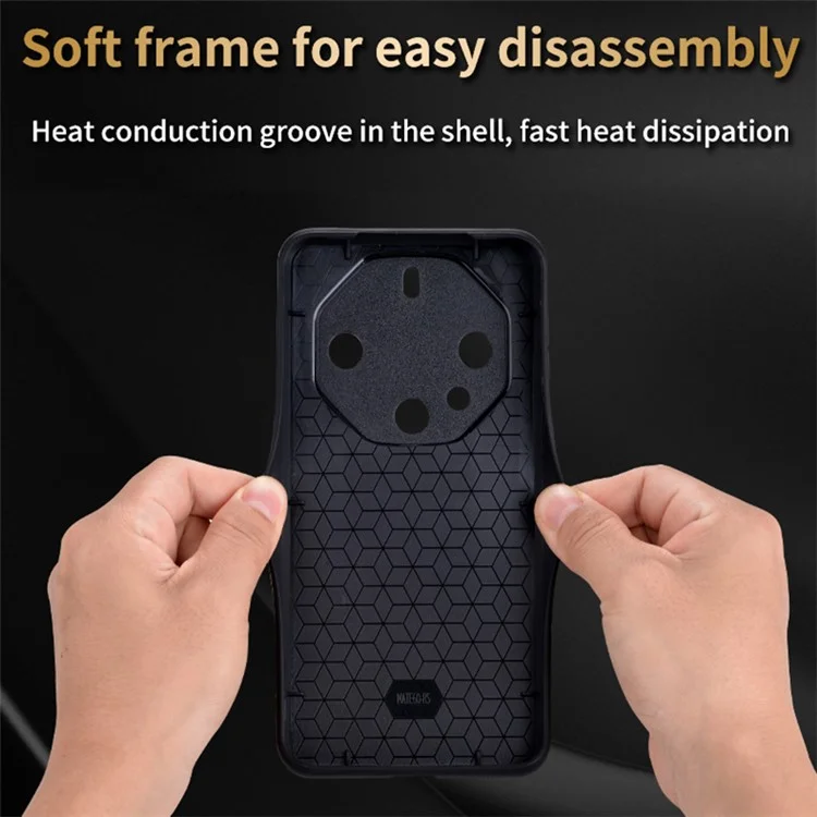 AZNS Para Huawei Mate 60 RS Ultimate Funda de Teléfono Móvil de Cuero+TPU con Patrón Estampado - Marrón