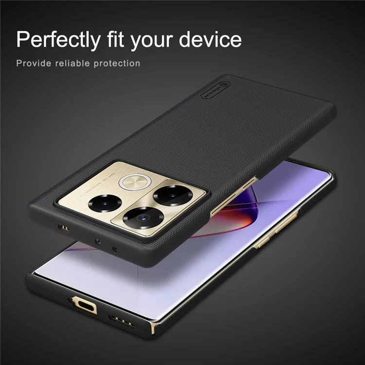 NILLKIN Frosted Shield für Infinix Note 40 Pro 5G / Note 40 Pro+ Hülle, matte PC-Handyhülle - Schwarz