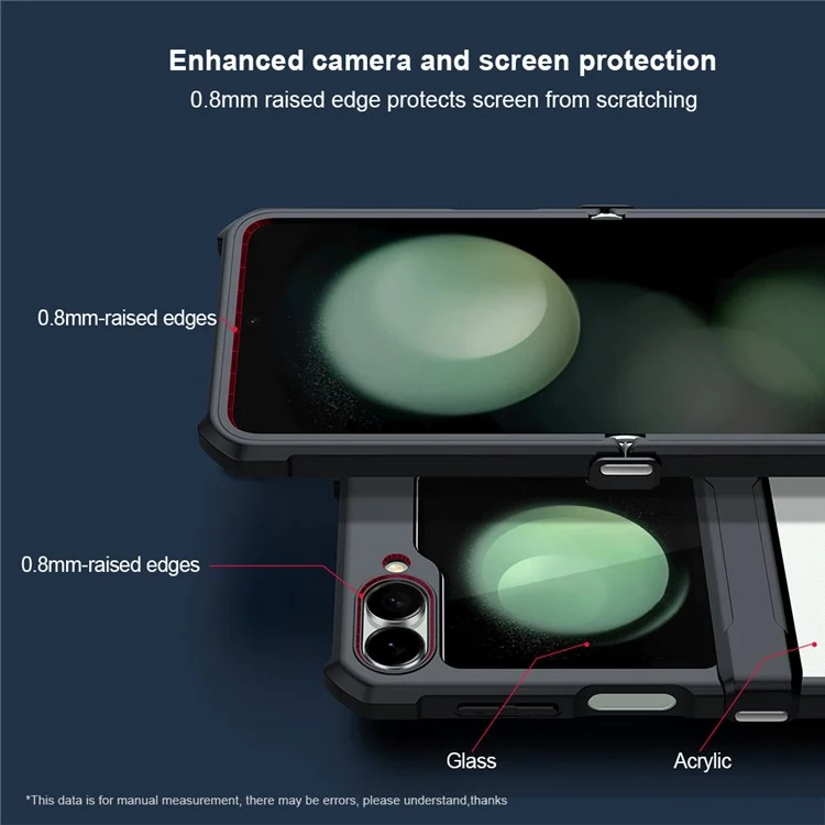 XUNDD For Samsung Galaxy Z Flip7 FE 5G / Z Flip6 5G Case TPU Frame Acrylic Phone Cover Built-In Tempered Glass Film