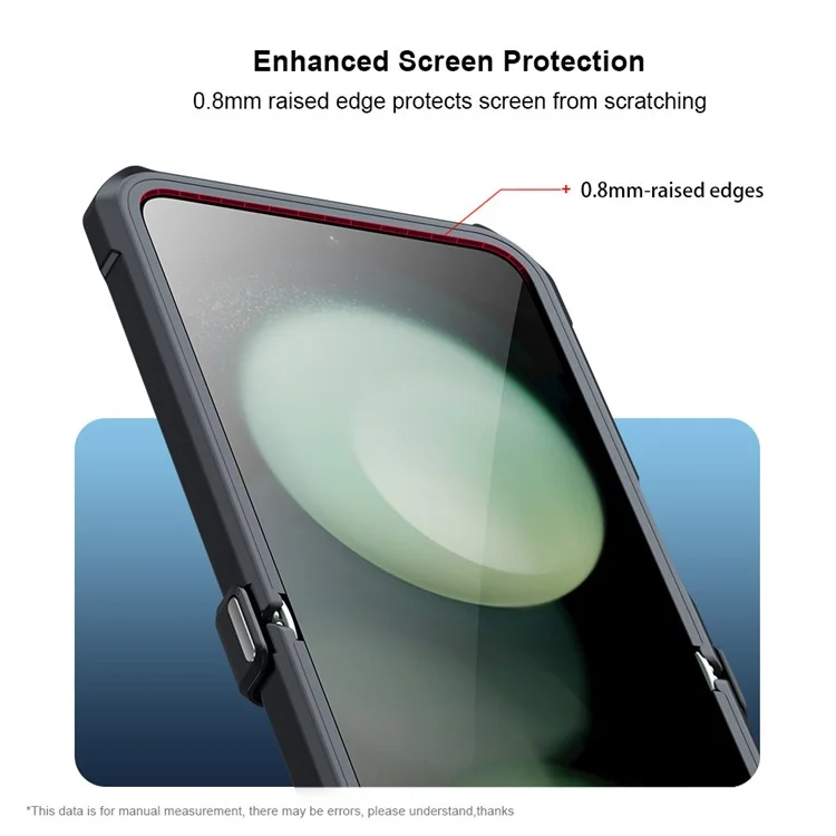 XUNDD For Samsung Galaxy Z Flip7 FE 5G / Z Flip6 5G Case TPU Frame Acrylic Phone Cover Built-In Tempered Glass Film