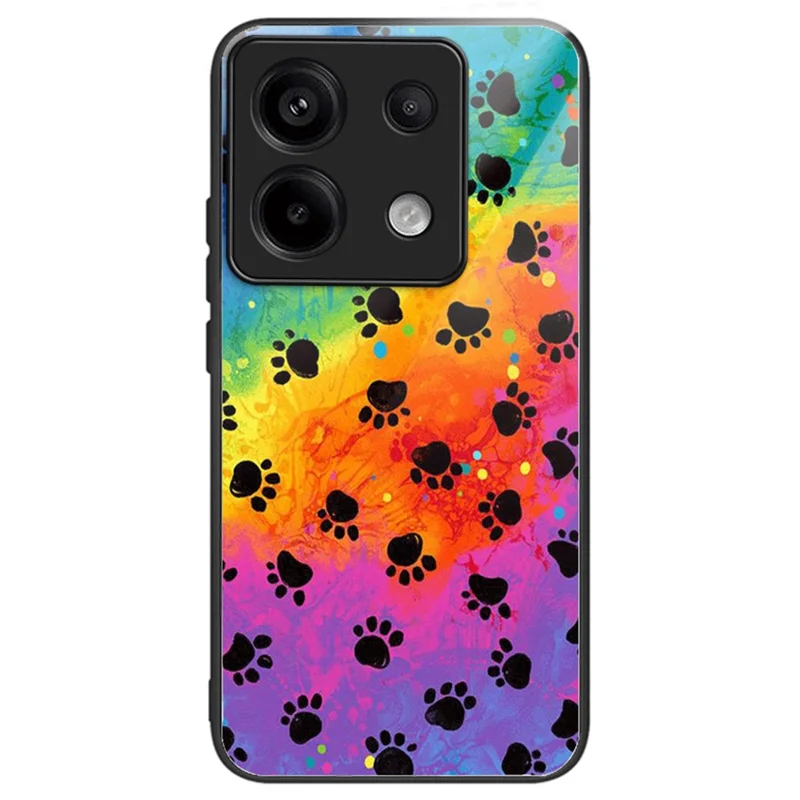 For Xiaomi Redmi Note 13 Pro 5G / Poco X6 5G Case Pattern Printing Tempered Glass TPU Phone Cover - Style I