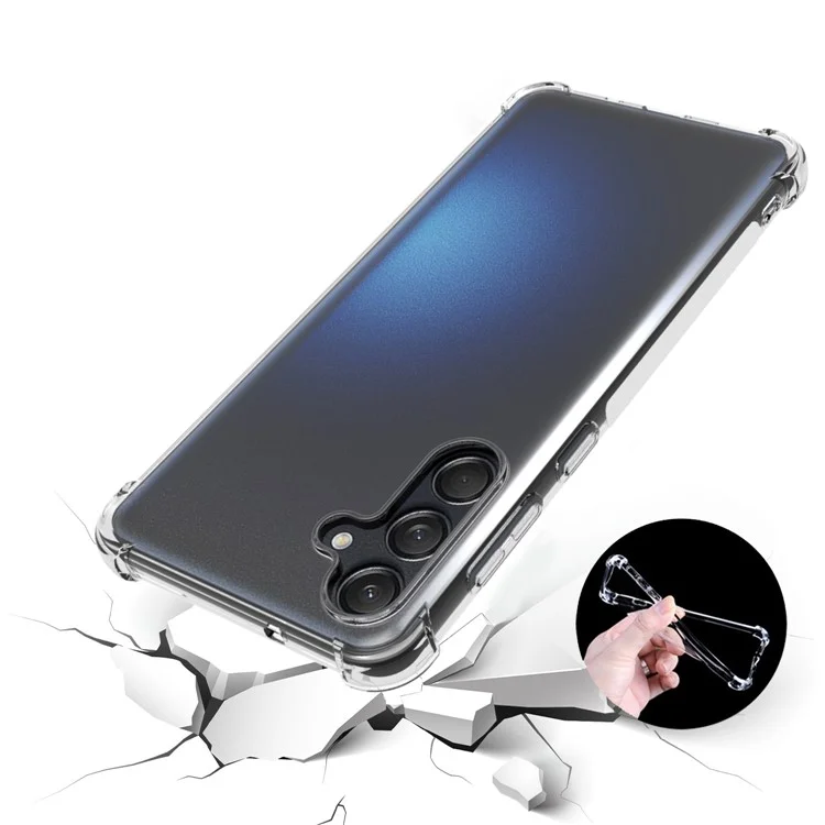 Funda para teléfono Samsung Galaxy M55 5G / C55 5G / F55 5G, cubierta TPU transparente de cuatro esquinas con bolsa de aire HD
