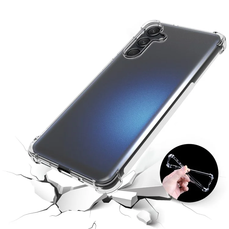 Funda para teléfono Samsung Galaxy M55 5G / C55 5G / F55 5G, cubierta TPU transparente de cuatro esquinas con bolsa de aire HD