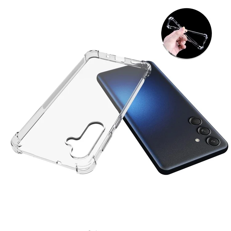 Funda para teléfono Samsung Galaxy M55 5G / C55 5G / F55 5G, cubierta TPU transparente de cuatro esquinas con bolsa de aire HD