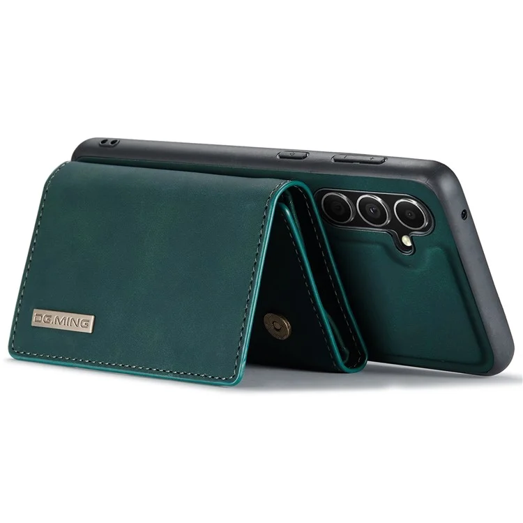 Étui DG.MING M1 Series pour Samsung Galaxy A55 5G Couverture arrière en cuir amovible magnétique - Vert