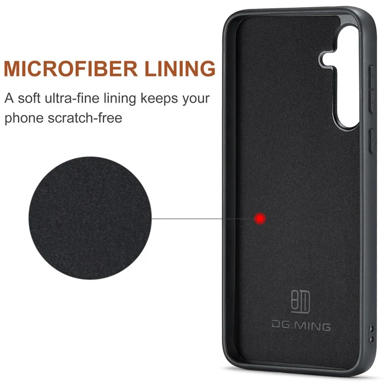 Étui DG.MING M1 Series pour Samsung Galaxy A55 5G Couverture arrière en cuir amovible magnétique - Vert