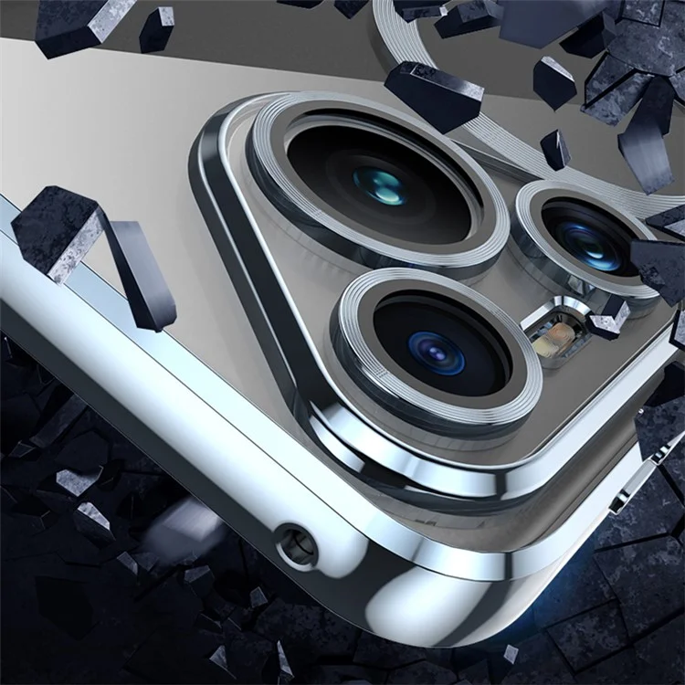For Huawei Pura 70 Case Electroplating Clear TPU Cell Phone Cover Built-In Glass Lens Film - Blue