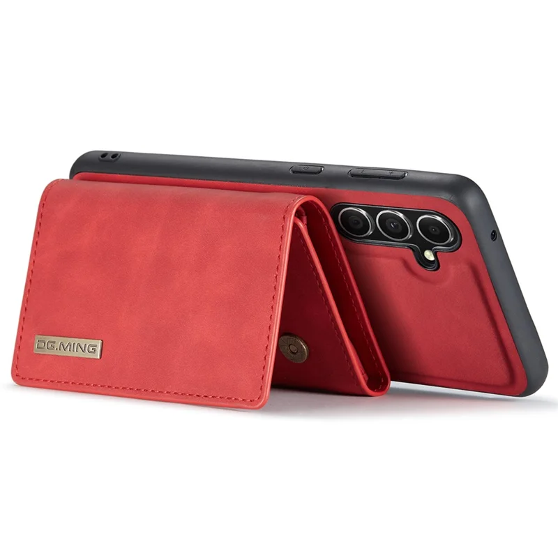 DG.MING M1 Series for Samsung Galaxy A15 4G / A15 5G Case Detachable Wallet Phone Cover - Red
