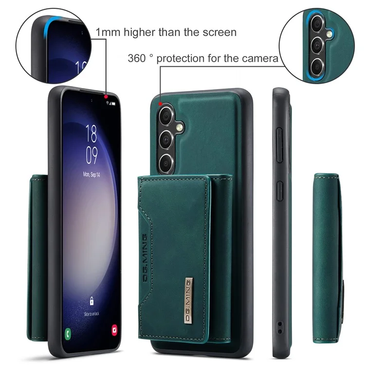 DG.MING M2 Serie per Samsung Galaxy A55 5G Custodia per telefono magnetico Custodia a portafoglio staccabile - Verde
