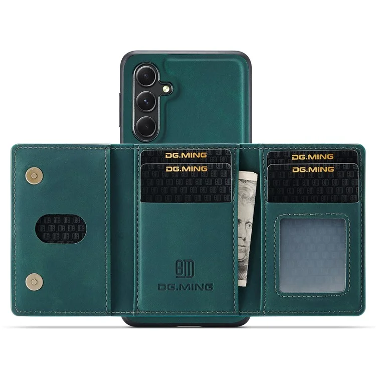 DG.MING M2 Serie per Samsung Galaxy A55 5G Custodia per telefono magnetico Custodia a portafoglio staccabile - Verde