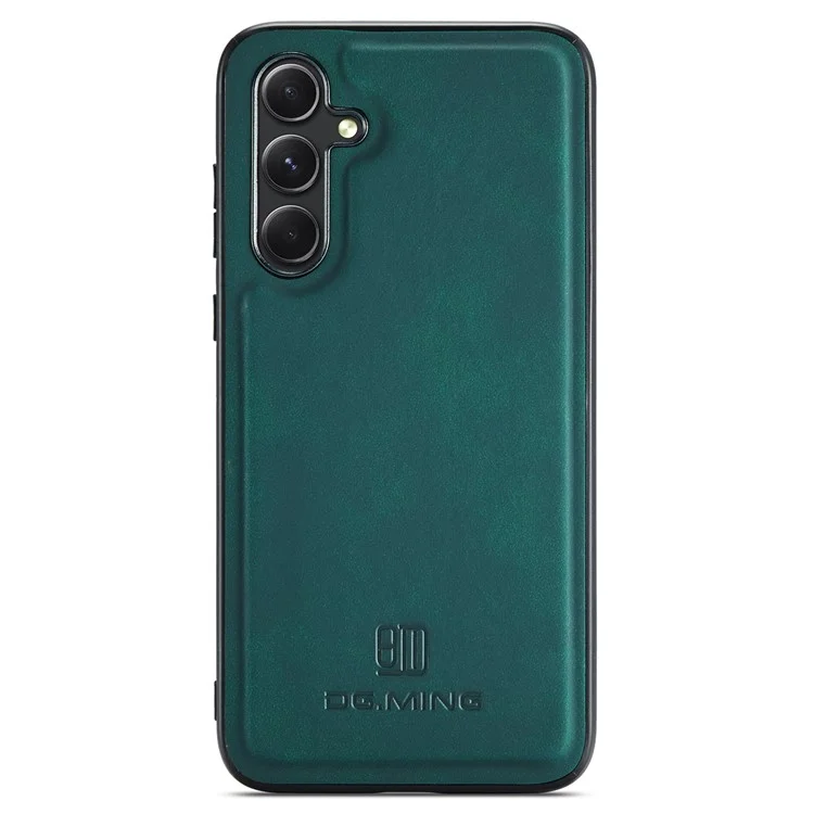 DG.MING Pour Samsung Galaxy A35 5G Étui en Cuir+PC+TPU Anti-Chute Cover - Vert