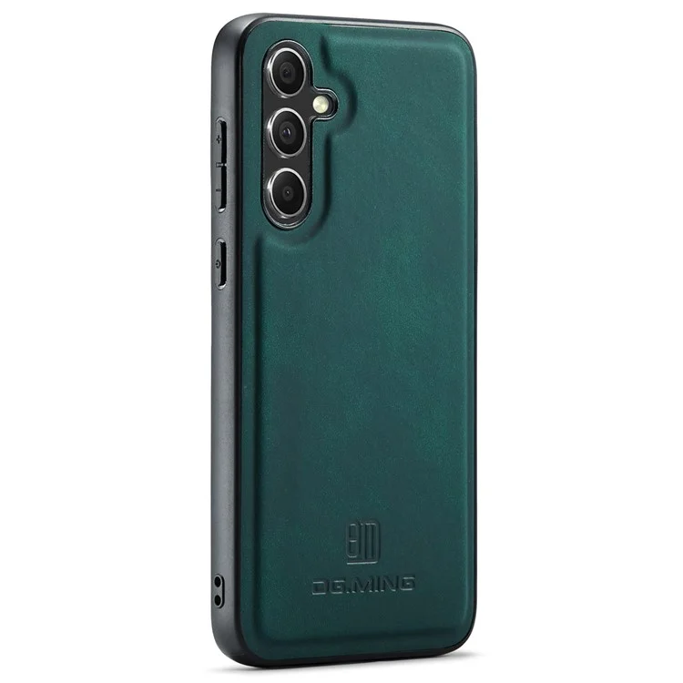 DG.MING Pour Samsung Galaxy A35 5G Étui en Cuir+PC+TPU Anti-Chute Cover - Vert