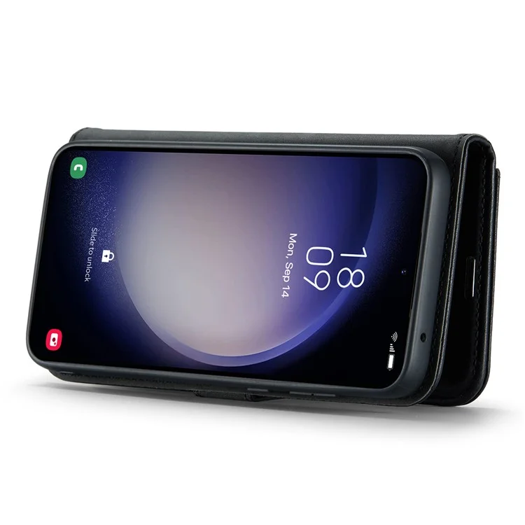 DG.MING für Samsung Galaxy A35 5G Wallet Case Abnehmbare Split Leder Handyhülle - Schwarz