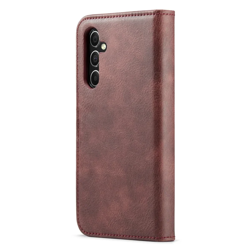 DG.MING for Samsung Galaxy A15 4G / A15 5G Case Detachable Split Leather Wallet Phone Cover - Red