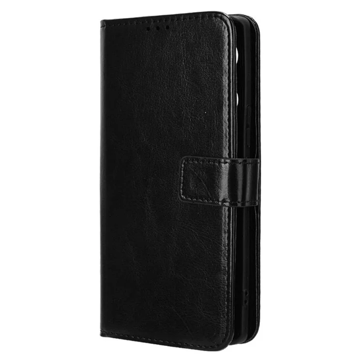 Para Infinix Note 40 Pro 5G X6851 / Infinix Note 40 Pro+ X6851B Funda de Piel de Caballo Loco Textura de Cuero del Teléfono - Negro