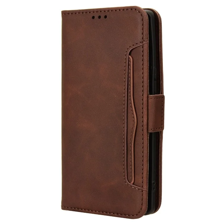 Funda de teléfono de cuero con múltiples ranuras para tarjetas para Infinix Note 40 Pro 5G X6851 / Note 40 Pro+ X6851B - Marrón