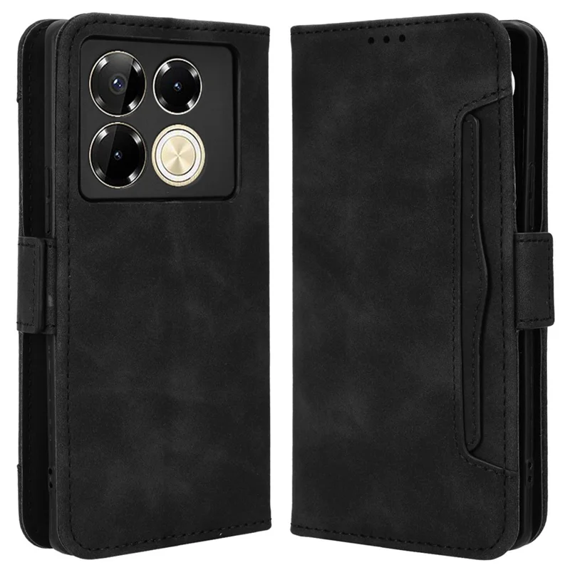 For Infinix Note 40 Pro 5G X6851 / Note 40 Pro+ X6851B Leather Phone Case with Multiple Card Slots - Black