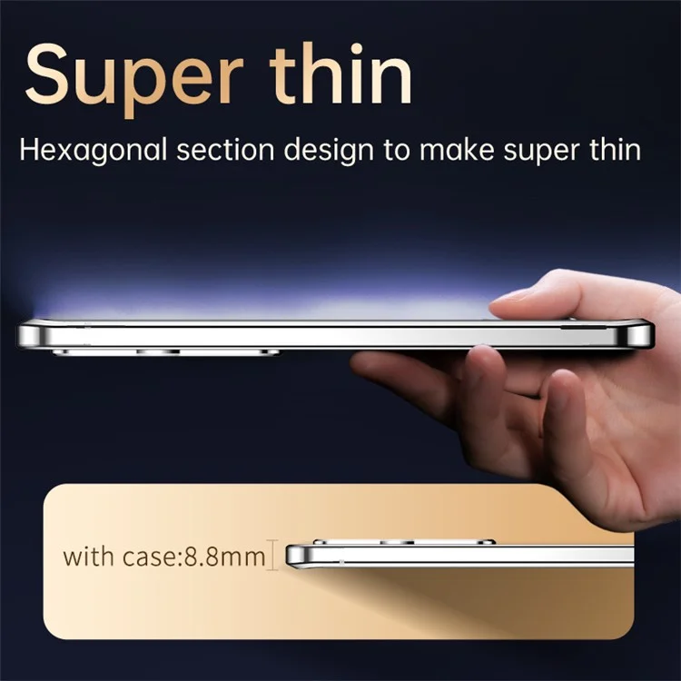 IM-CHEN für Samsung Galaxy S24 Ultra Hülle Schnallenschloss-Design Harte PC-Metallrahmenhandy-Abdeckung - Schwarz