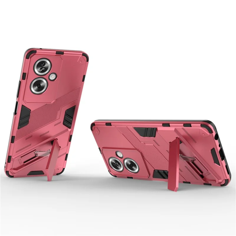 For Oppo A79 5G / A2 5G Phone Case Scratch-resistant PC+TPU Kickstand Cover - Rose