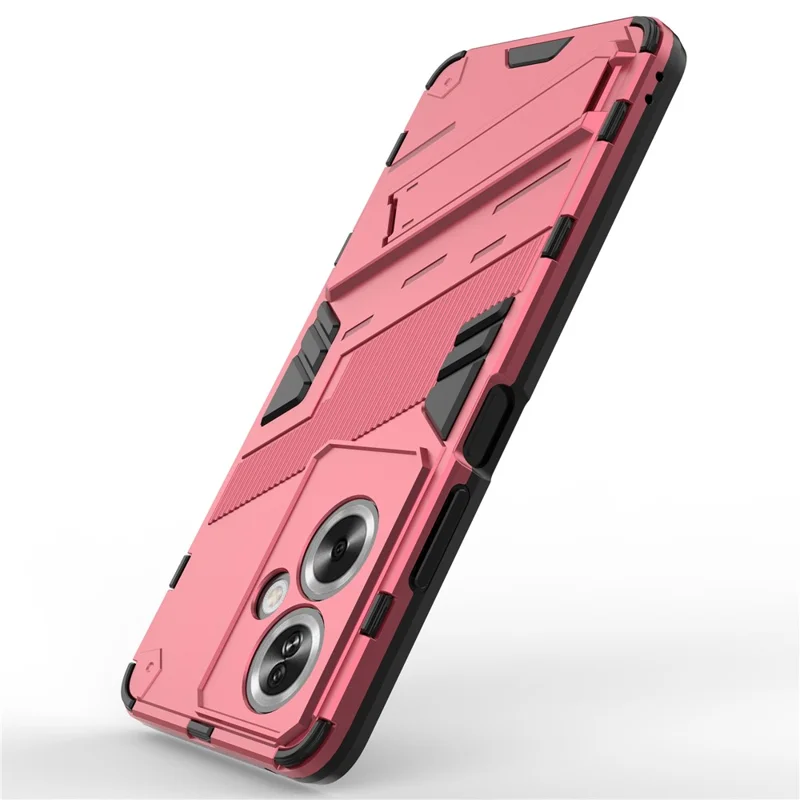 For Oppo A79 5G / A2 5G Phone Case Scratch-resistant PC+TPU Kickstand Cover - Rose