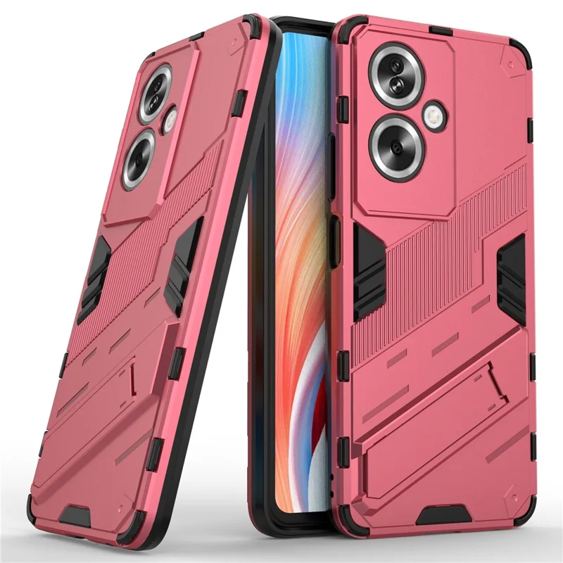 For Oppo A79 5G / A2 5G Phone Case Scratch-resistant PC+TPU Kickstand Cover - Rose