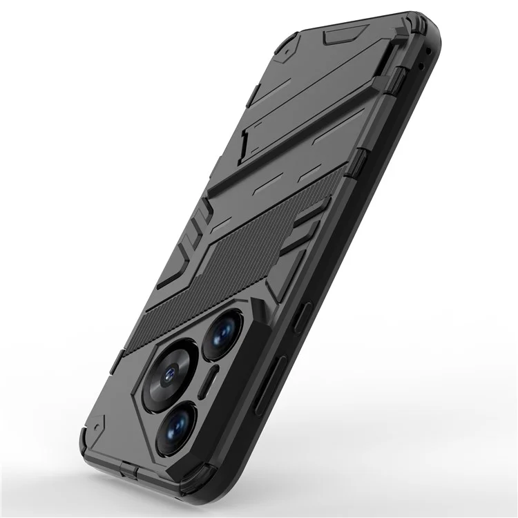 Para Huawei Pura 70 Kickstand Case PC+TPU Dual Layer Protection Phone Cover - Negro