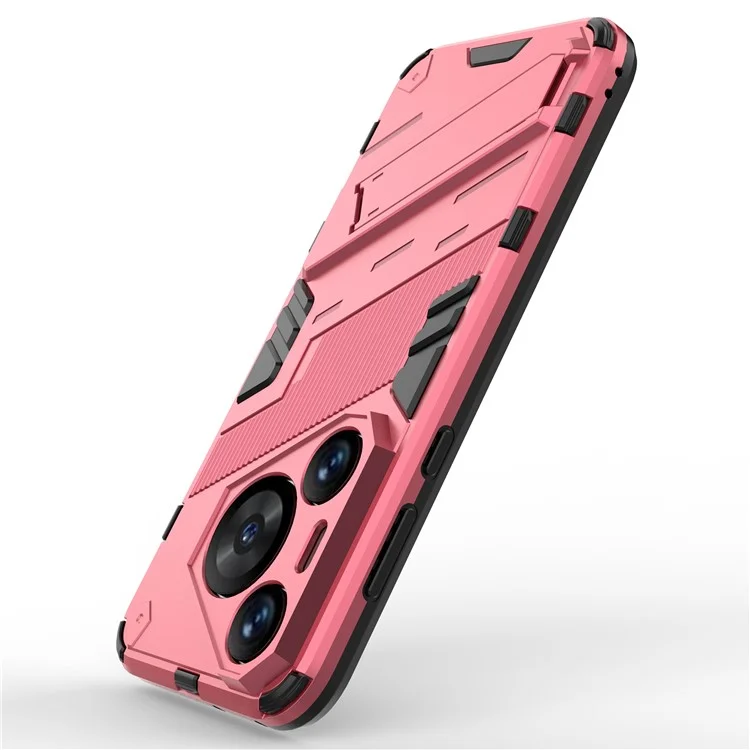 Für Huawei Pura 70 Pro / Pura 70 Pro+ Hülle Kickstand PC+TPU Stoßfest Handyhülle - Rose