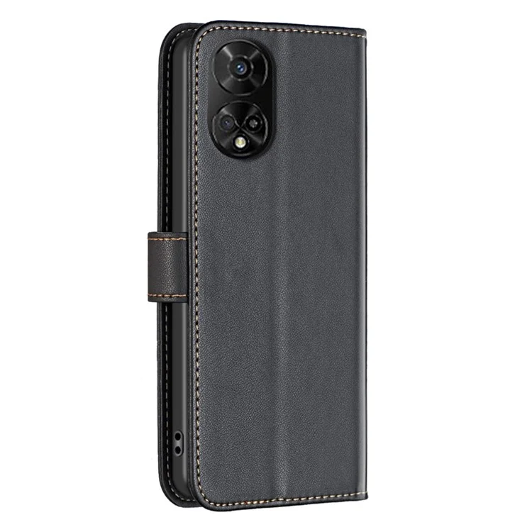 BINFEN COLOR BF17 For TCL 50 XE 5G / 50 XL 5G Case Wallet Leather + TPU Flip Phone Cover - Black