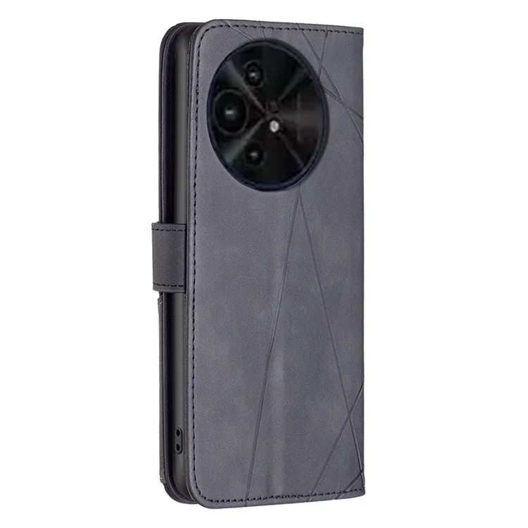 BINFEN COLOR BF05 Per TCL 50 XL 5G Custodia Stand Portafoglio Pelle PU Custodia Telefono Geometrica - Nero