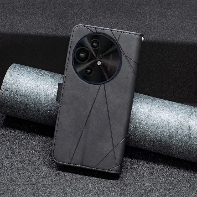 BINFEN COLOR BF05 Per TCL 50 XL 5G Custodia Stand Portafoglio Pelle PU Custodia Telefono Geometrica - Nero