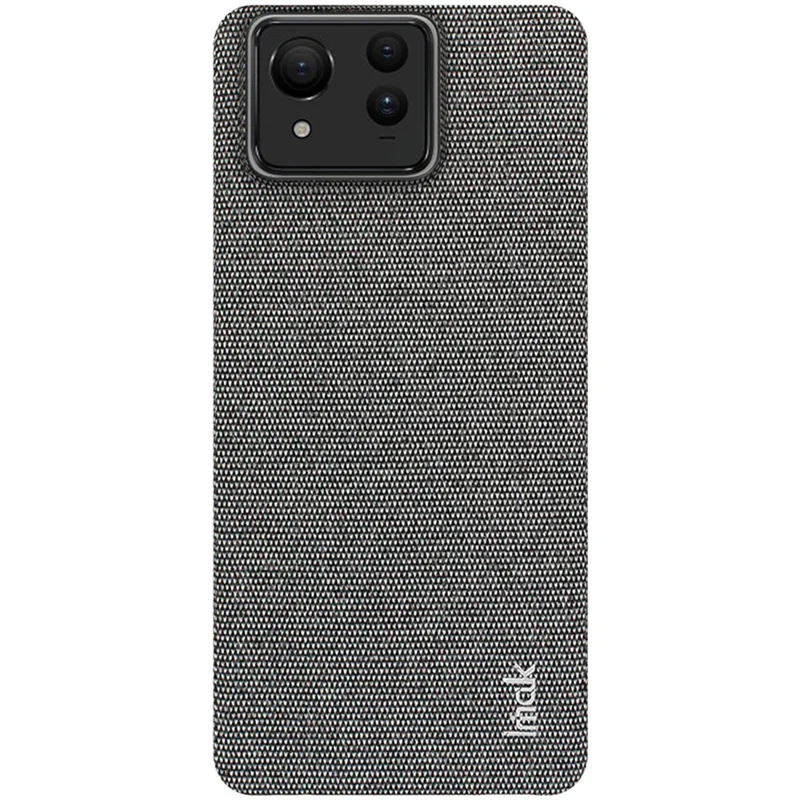 IMAK Ruiyi Series for Asus Zenfone 11 Ultra 5G Case Fabric Texture Leather+PC Phone Back Cover - Dark Grey