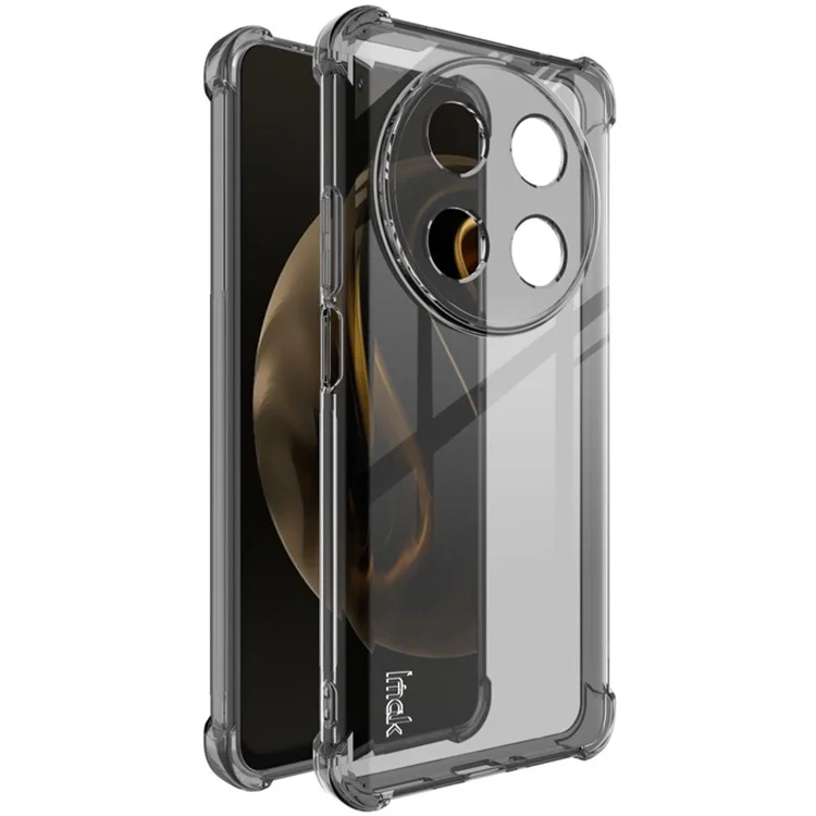 IMAK para Huawei nova 12i 4G / Enjoy 70 Pro Capa TPU Airbag Canto Anti-queda Capa de Telefone Transparente - Preto Transparente