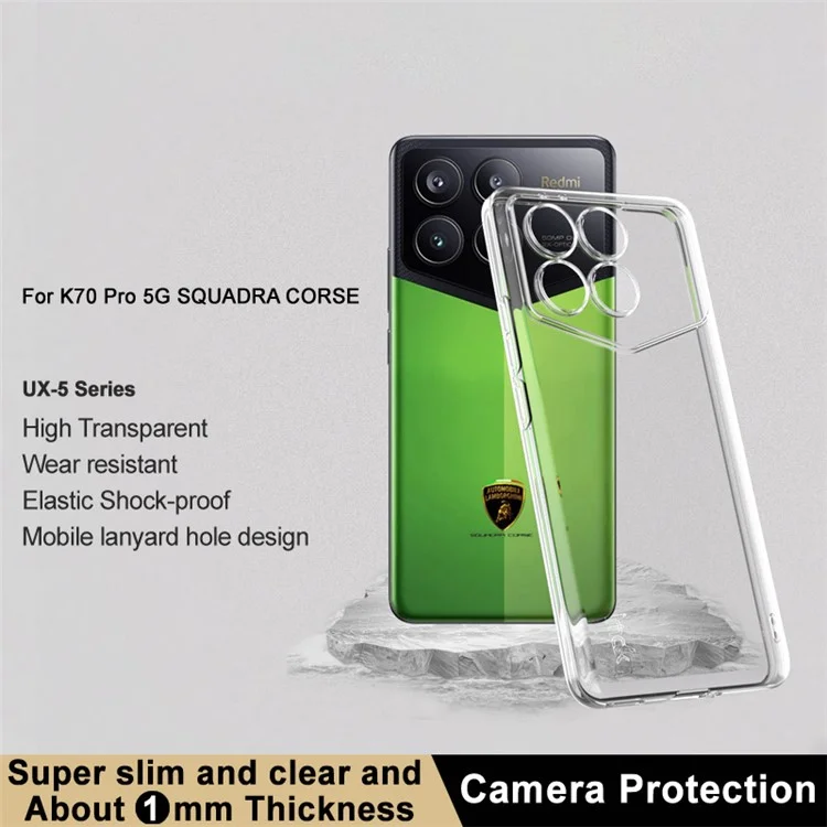 IMAK UX-5 Series For Xiaomi Redmi K70 Pro Champion Edition Case TPU Slim Phone Cover Protector