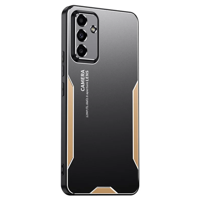 For Samsung Galaxy A15 5G Case Aluminum Alloy+TPU+PC Phone Back Cover - Gold