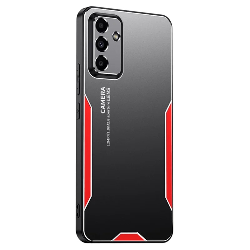 Pour Samsung Galaxy A15 5G Étui Alliage d'aluminium+TPU+PC Coque de téléphone - Rouge