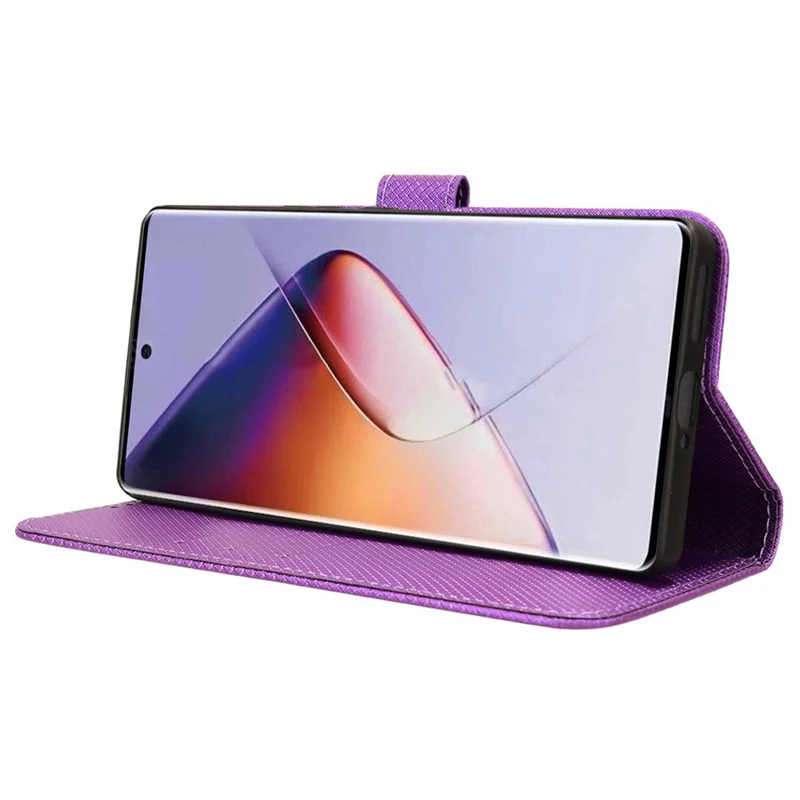 For Infinix Note 40 Pro 4G X6850 Case PU Leather Wallet Phone Cover with Stand - Purple