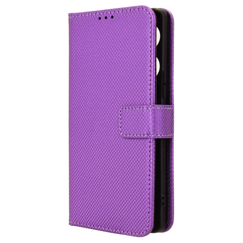 For Infinix Note 40 Pro 4G X6850 Case PU Leather Wallet Phone Cover with Stand - Purple