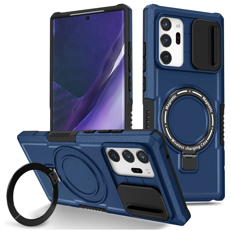Para Samsung Galaxy Note20 Ultra / Note20 Ultra 5G Case Anti-drop PC+TPU Capa de Telefone Compatível com MagSafe - Safira
