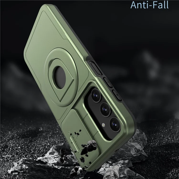 Pour Samsung Galaxy A15 4G / 5G Coque Couvercle de l'objectif de l'appareil photo TPU+PC Protection contre les chutes Housse de téléphone - Vert