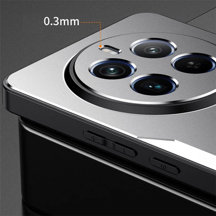 For Realme 12 Pro 5G / 12 Pro+ 5G Slim Case Aluminum Alloy+TPU+PC Phone Back Cover - Silver
